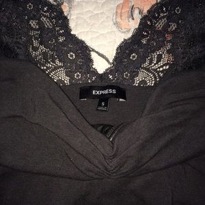 Express Body Con Dark Grey Dress Size Small
